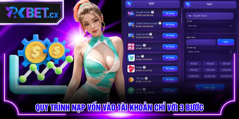 Quy trình nạp vốn vào tài khoản chỉ với 3 bước
